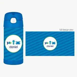 Cute Undersea Creatures Personalized Thermos Bottle