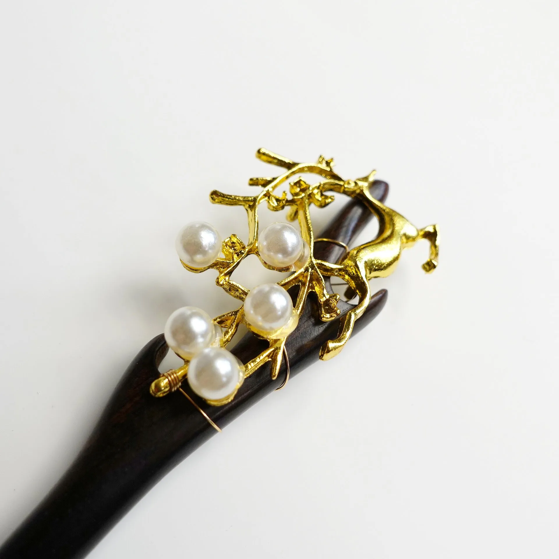 Deer Wood Hair Stick