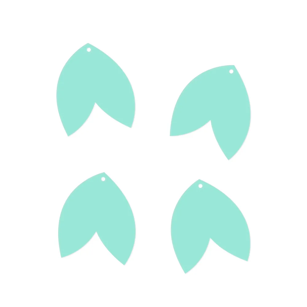 Double Leaf Charms - 4 Pairs