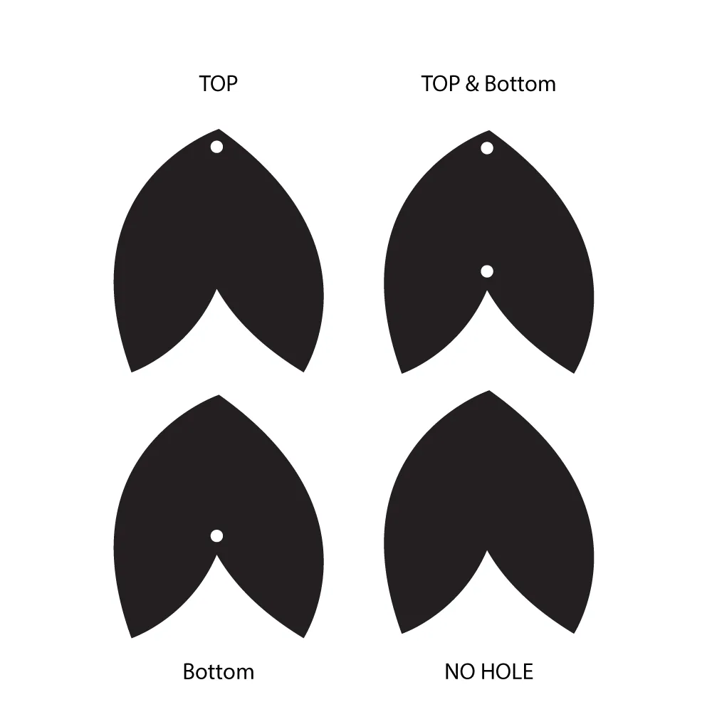Double Leaf Charms - 4 Pairs