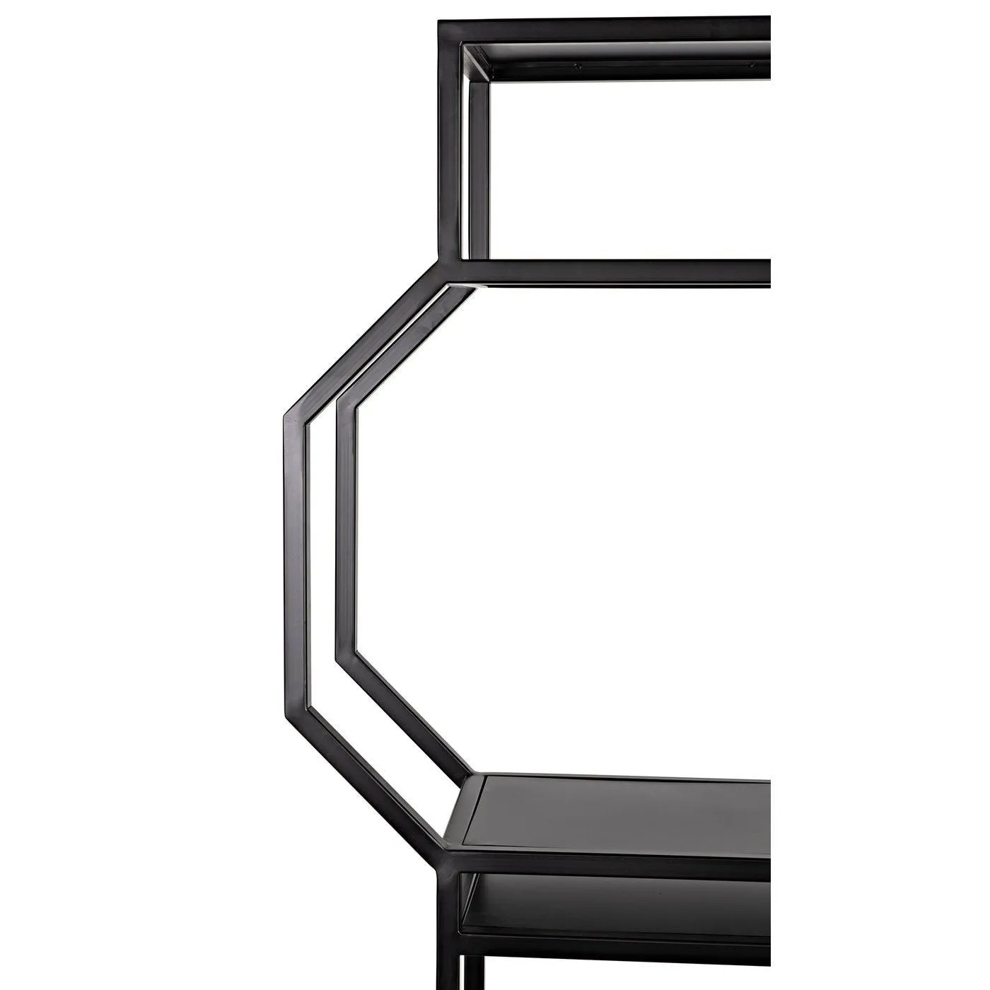 Downtown B Bookcase, Black Metal