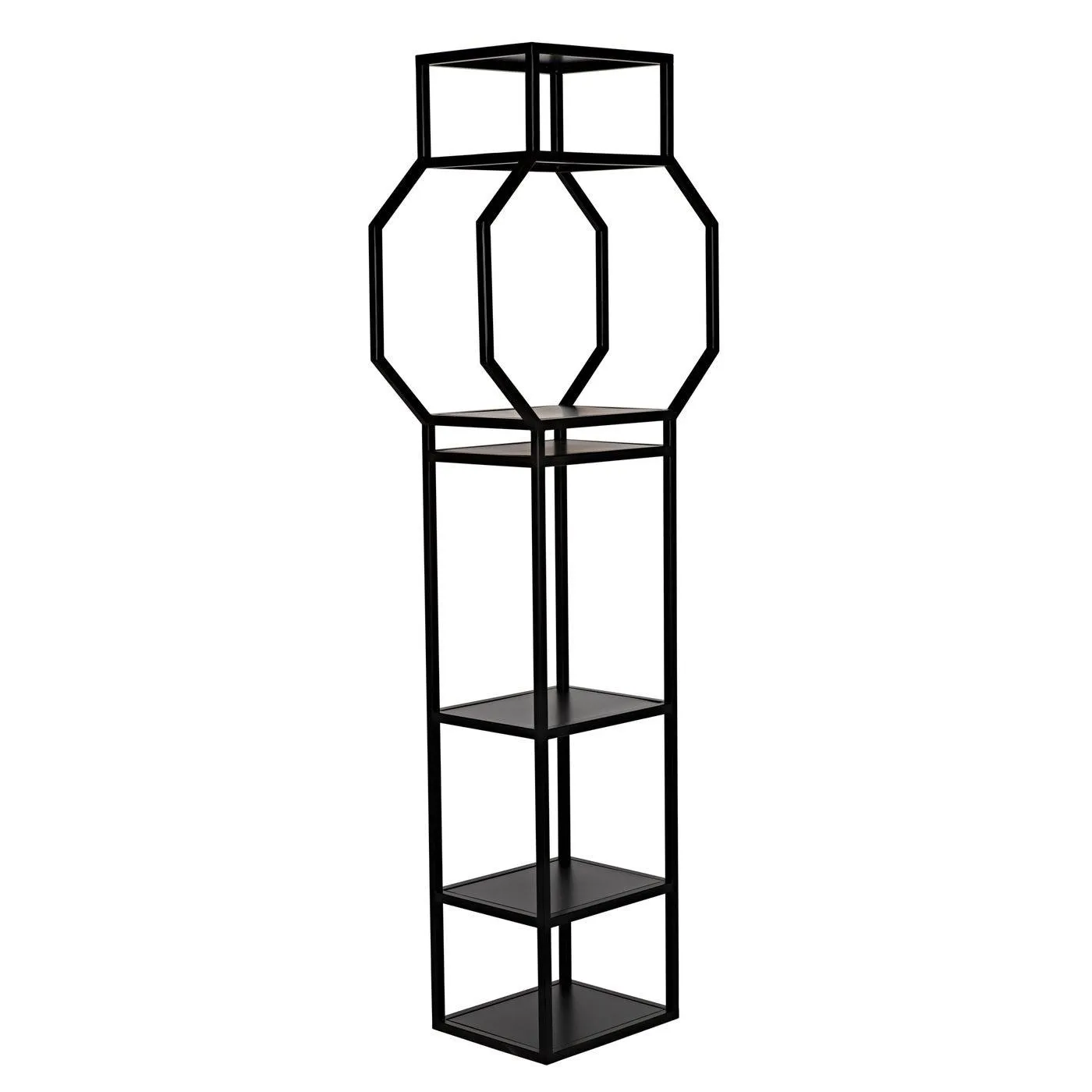 Downtown B Bookcase, Black Metal