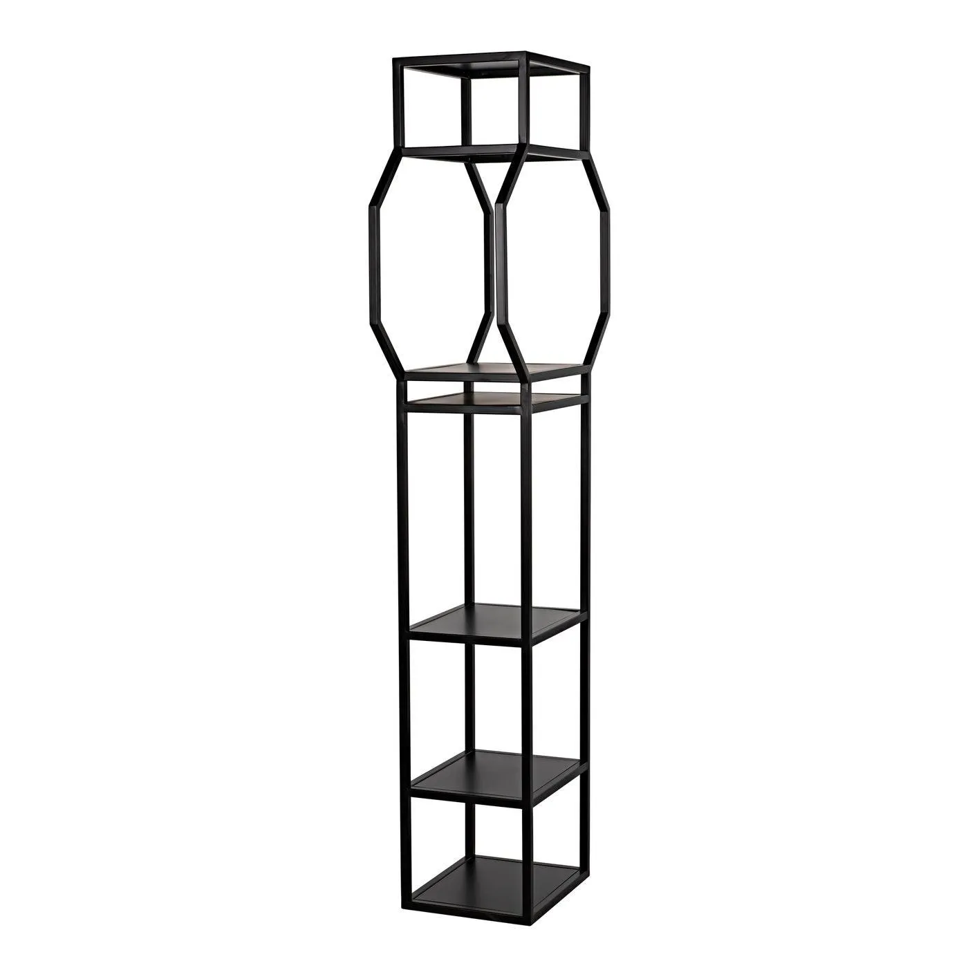 Downtown B Bookcase, Black Metal