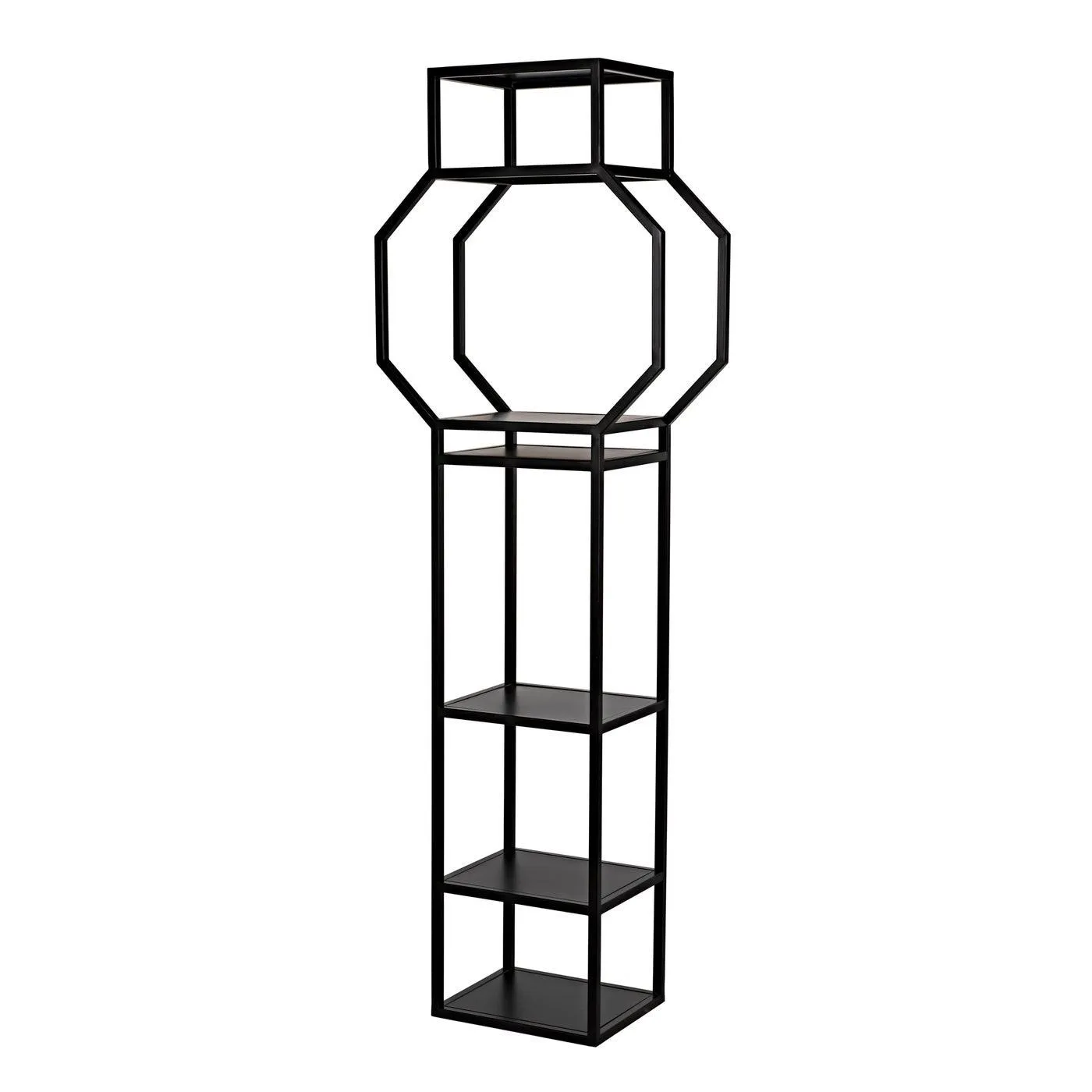 Downtown B Bookcase, Black Metal