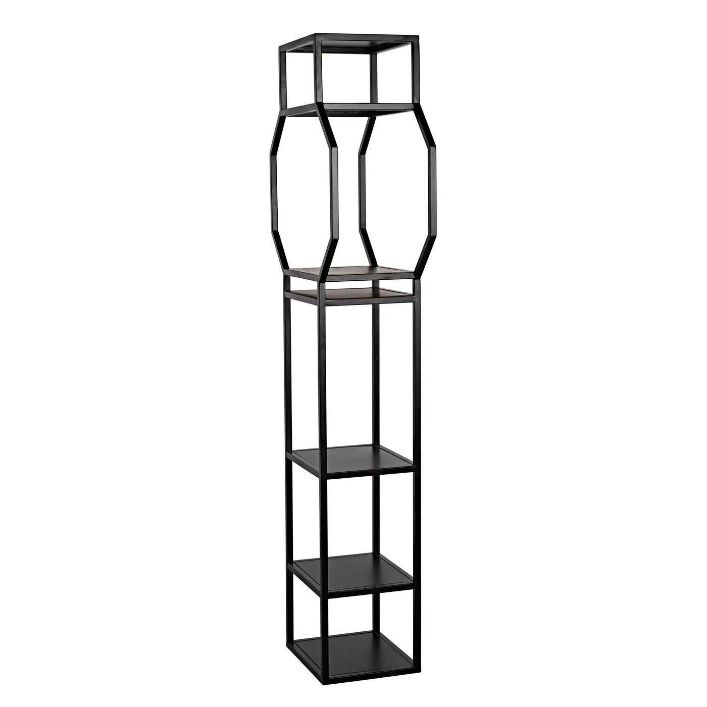 Downtown B Bookcase, Black Metal