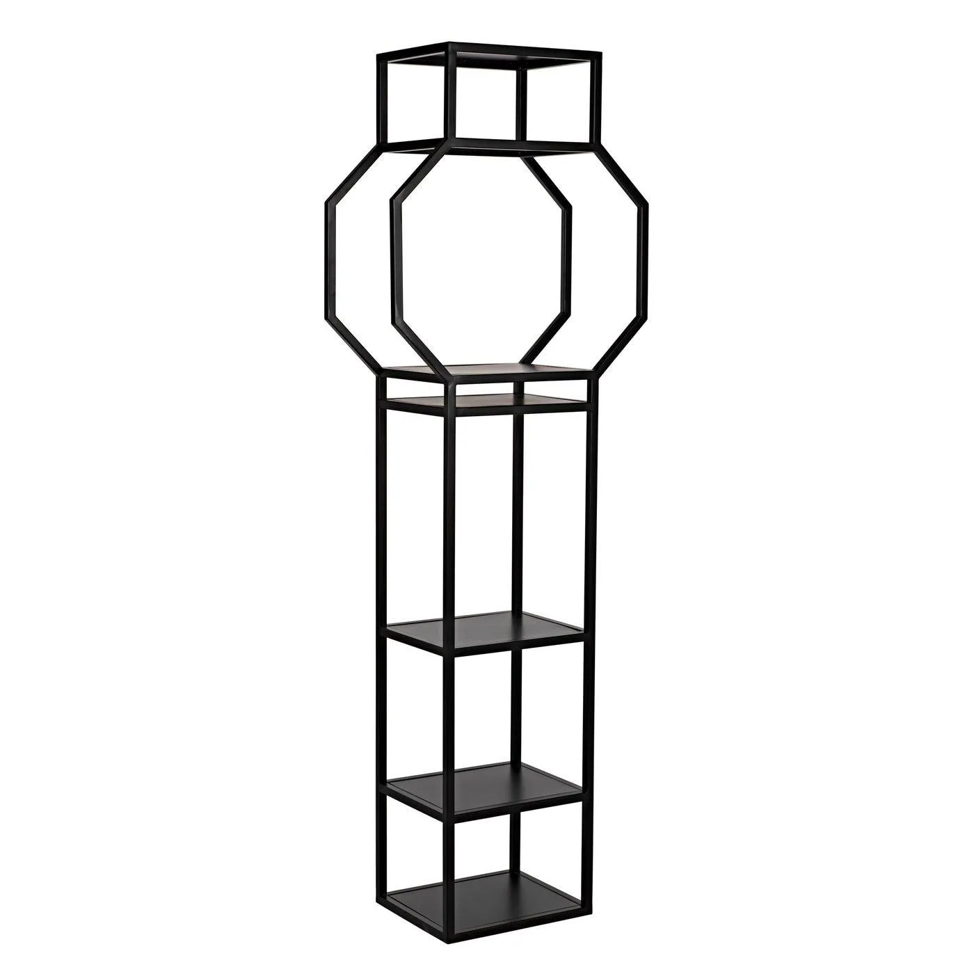 Downtown B Bookcase, Black Metal