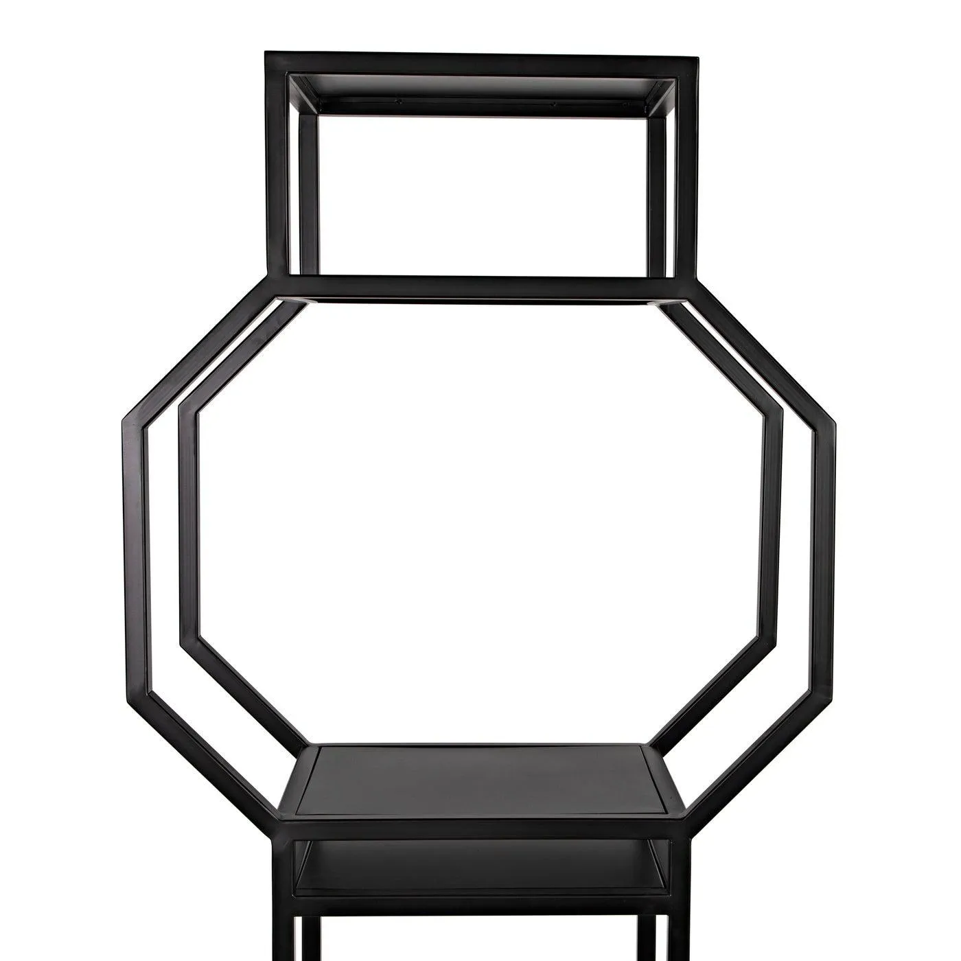 Downtown B Bookcase, Black Metal
