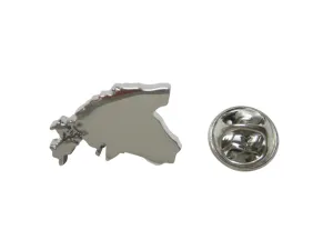 Estonia Map Shape Lapel Pin