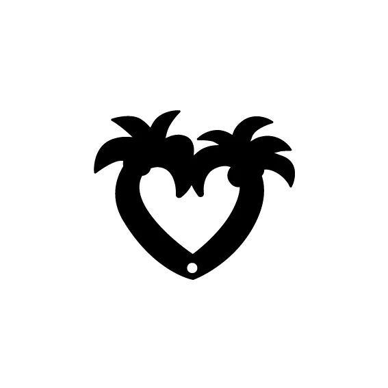 Etched Palm Hearts - 2 Pairs