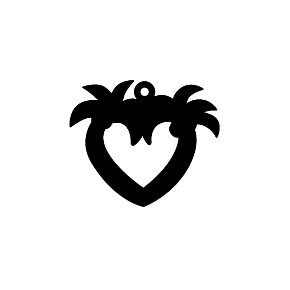 Etched Palm Hearts - 2 Pairs