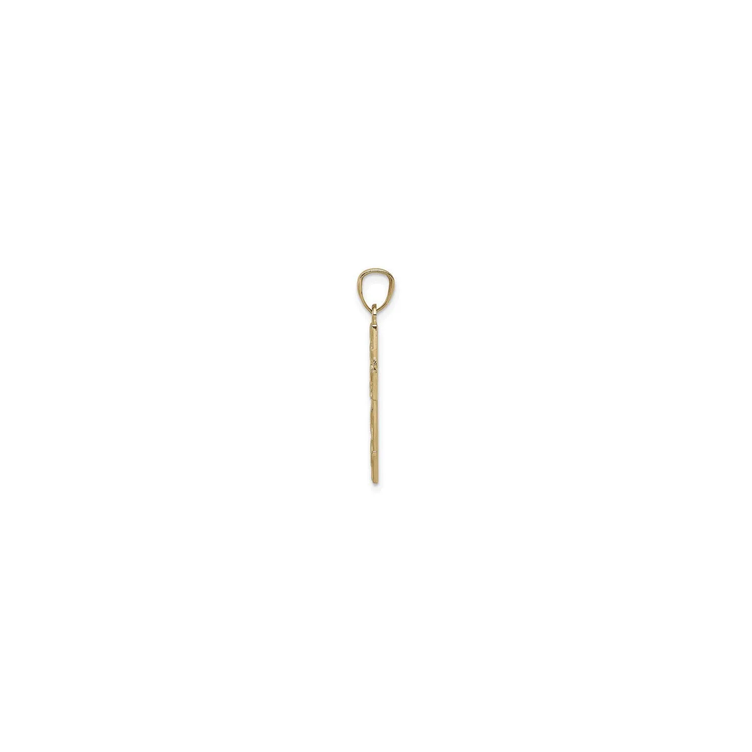 Evergreen Leaf Cross Pendant (14K)