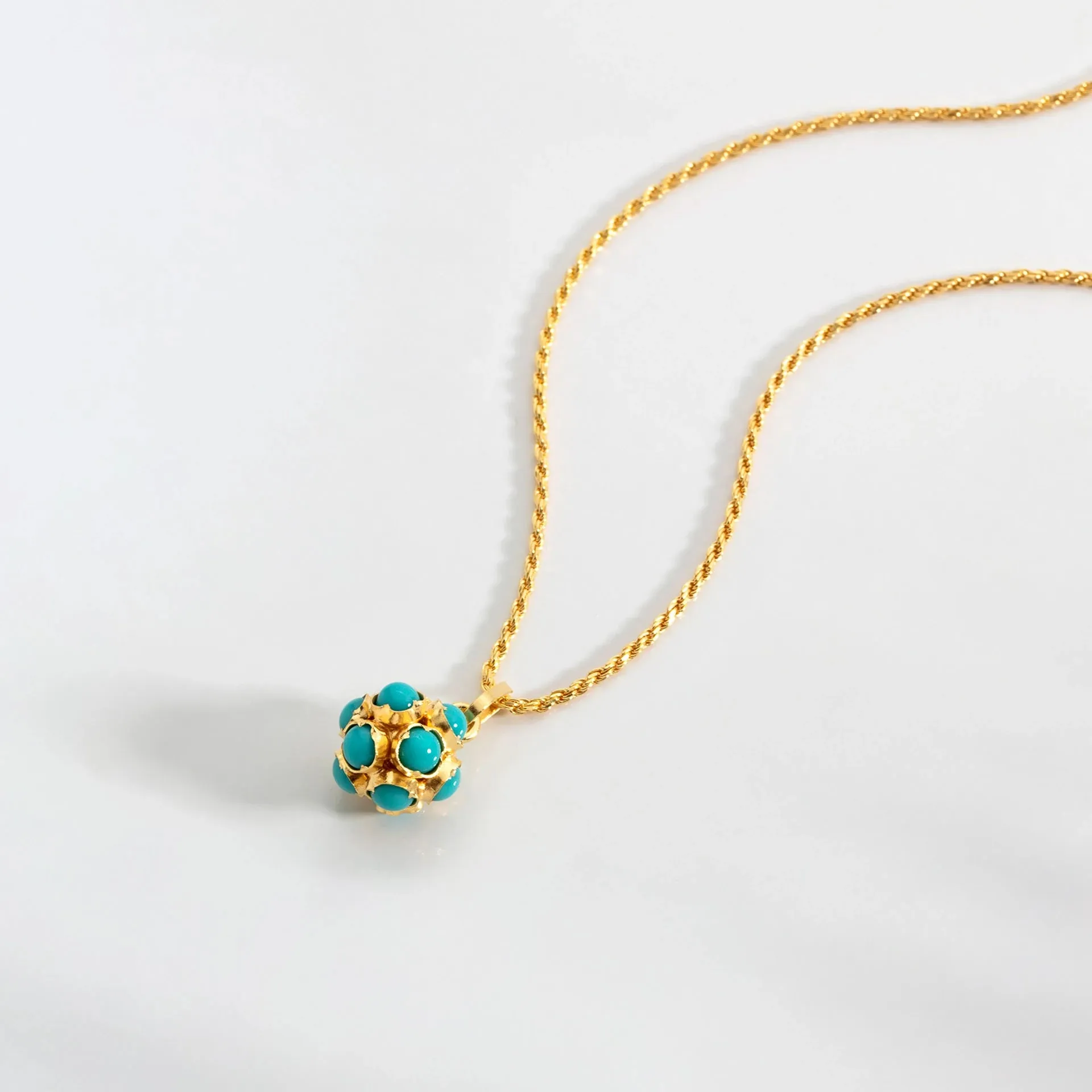 Evil Eye Bead Vintage Necklace – Blue