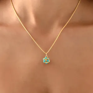 Evil Eye Bead Vintage Necklace – Blue