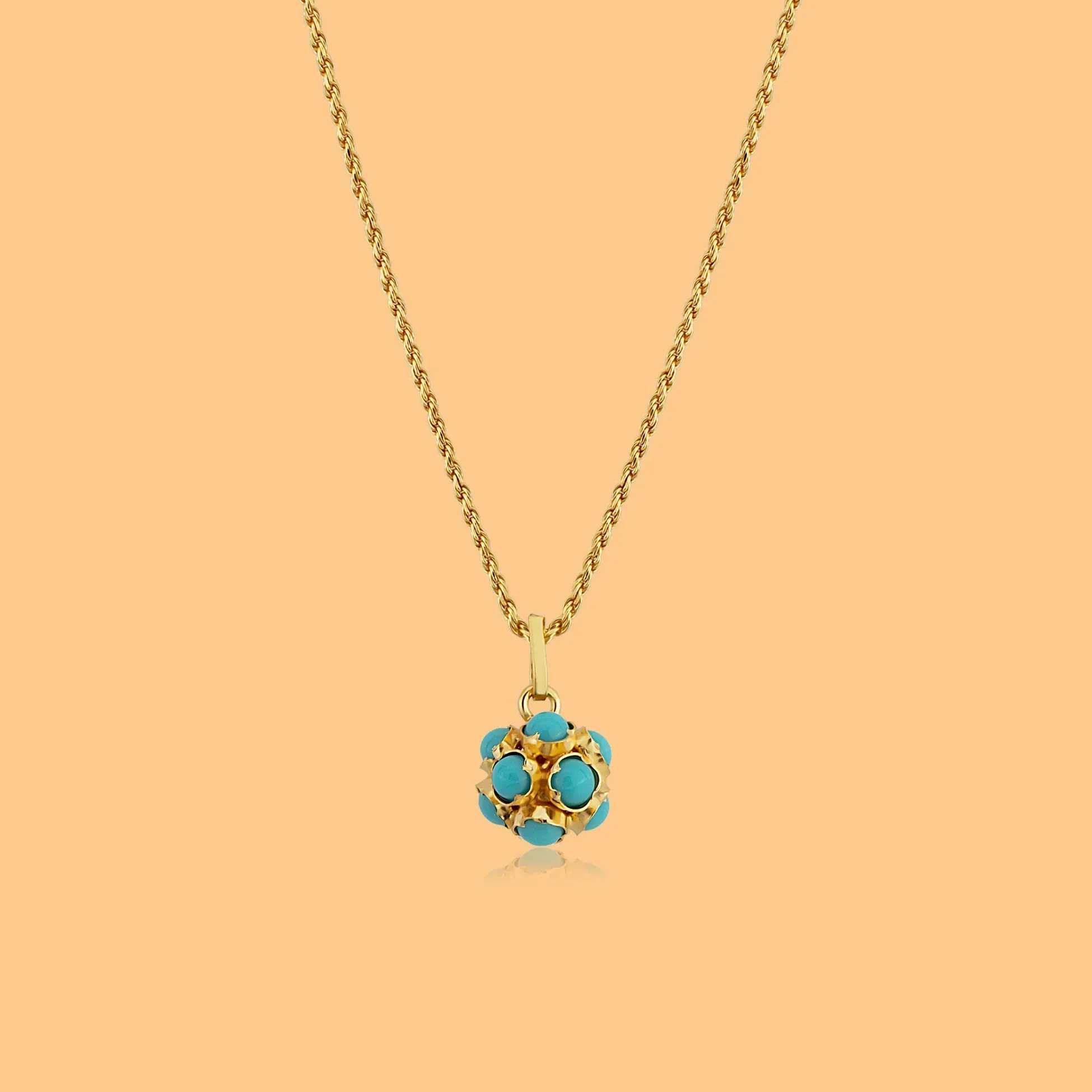 Evil Eye Bead Vintage Necklace – Blue