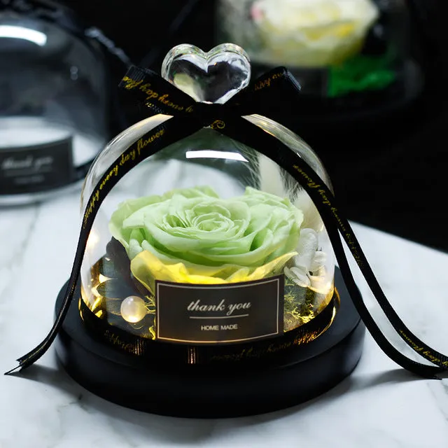 Exclusive Rose in Glass Dome The Beauty and Beast Rose Romantic Special person Special day