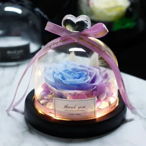 Exclusive Rose in Glass Dome The Beauty and Beast Rose Romantic Special person Special day