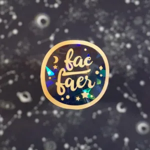 Fae/Faer | Holographic Sticker