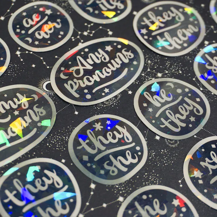 Fae/Faer | Holographic Sticker