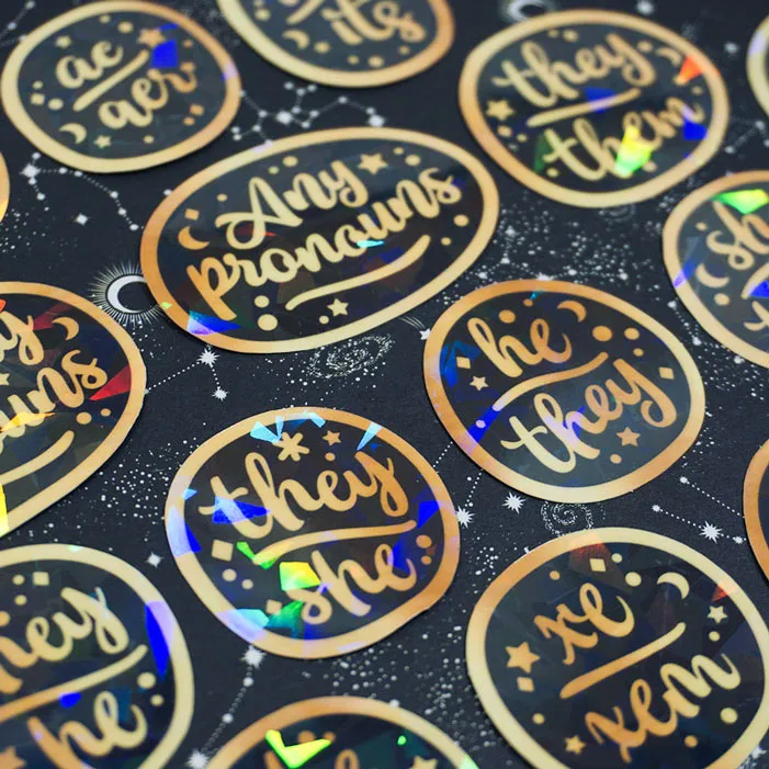 Fae/Faer | Holographic Sticker