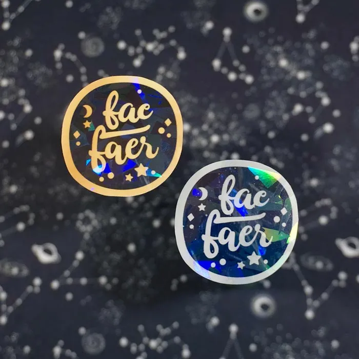 Fae/Faer | Holographic Sticker