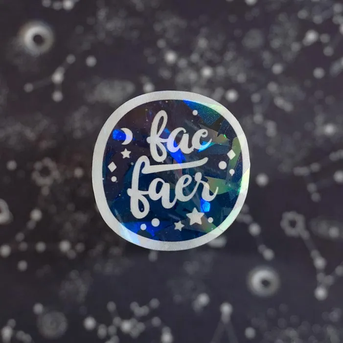 Fae/Faer | Holographic Sticker