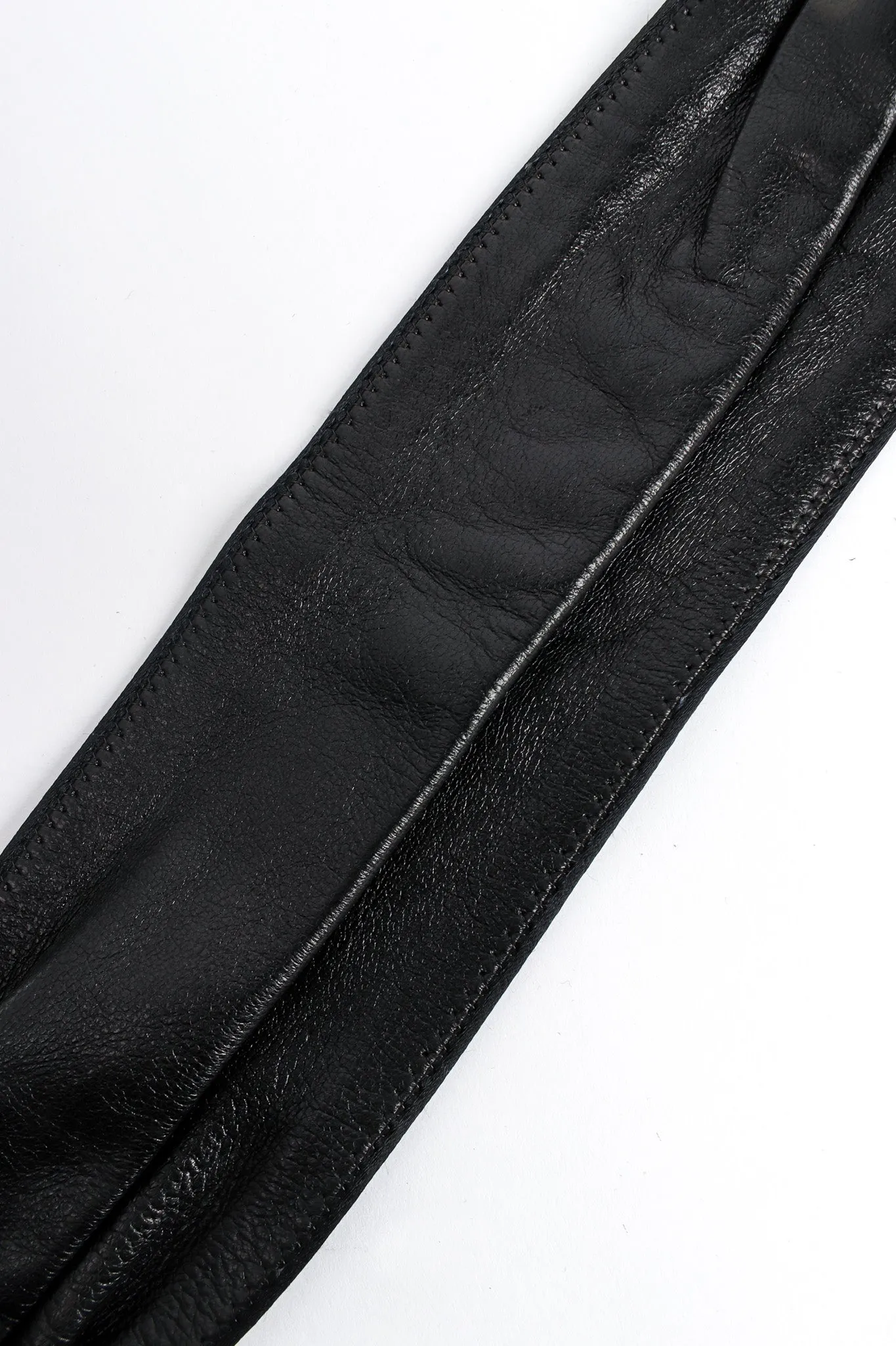 Filigree Sapphire Crystal Leather Sash Belt