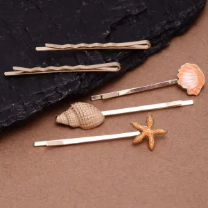 Foral Shell Hairpins - Set of 5