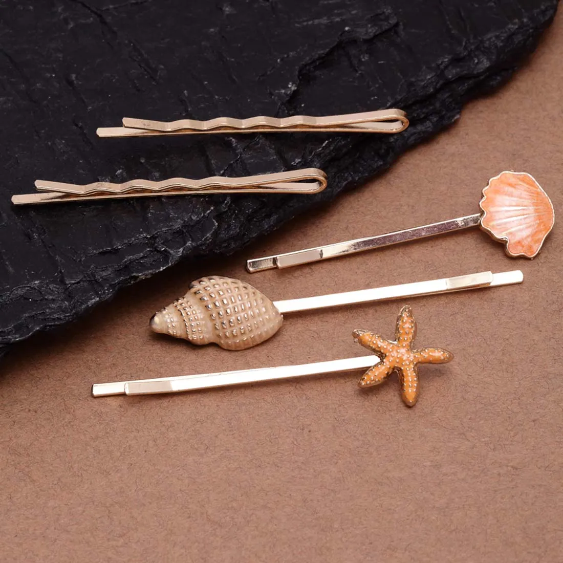 Foral Shell Hairpins - Set of 5