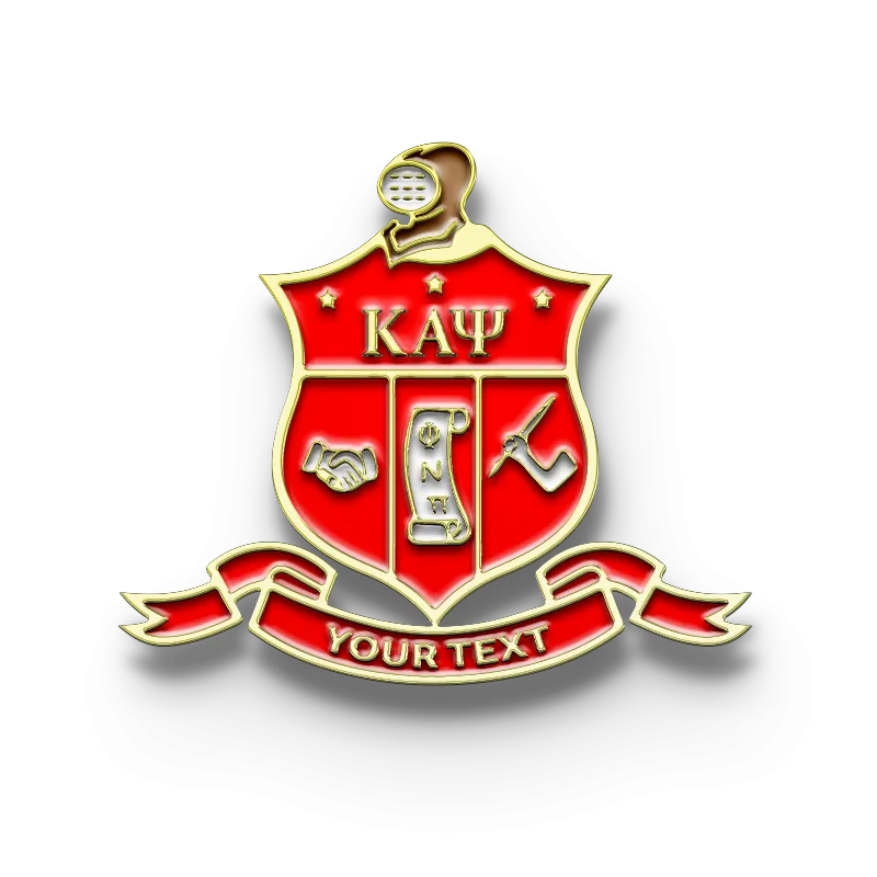 Fraternity Pin with Custom Text - Kappa Alpha Psi