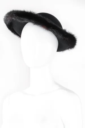 Fur-Trimmed Petite Halo Hat