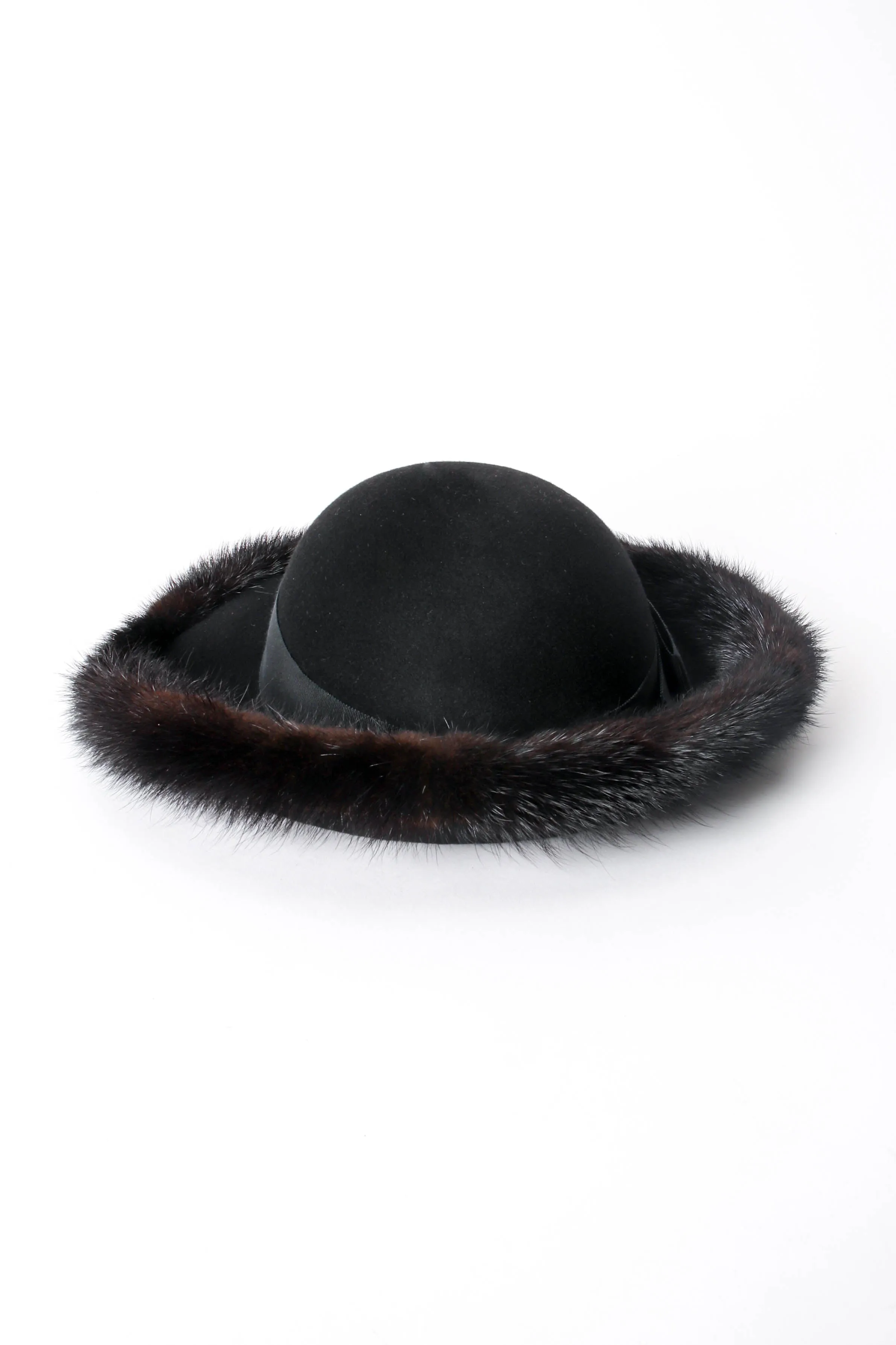 Fur-Trimmed Petite Halo Hat