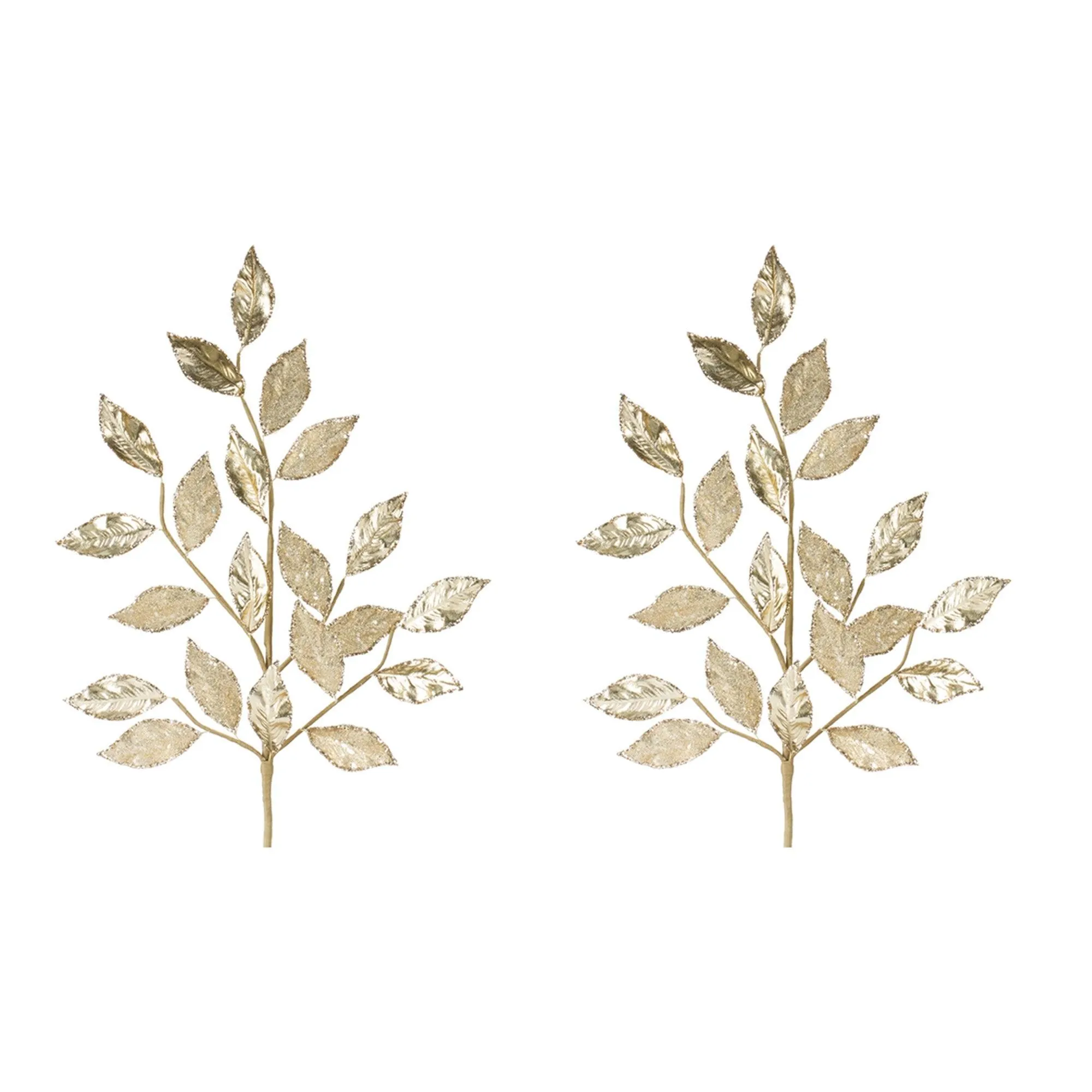 Glittered Leaf Spray (Set of 2)