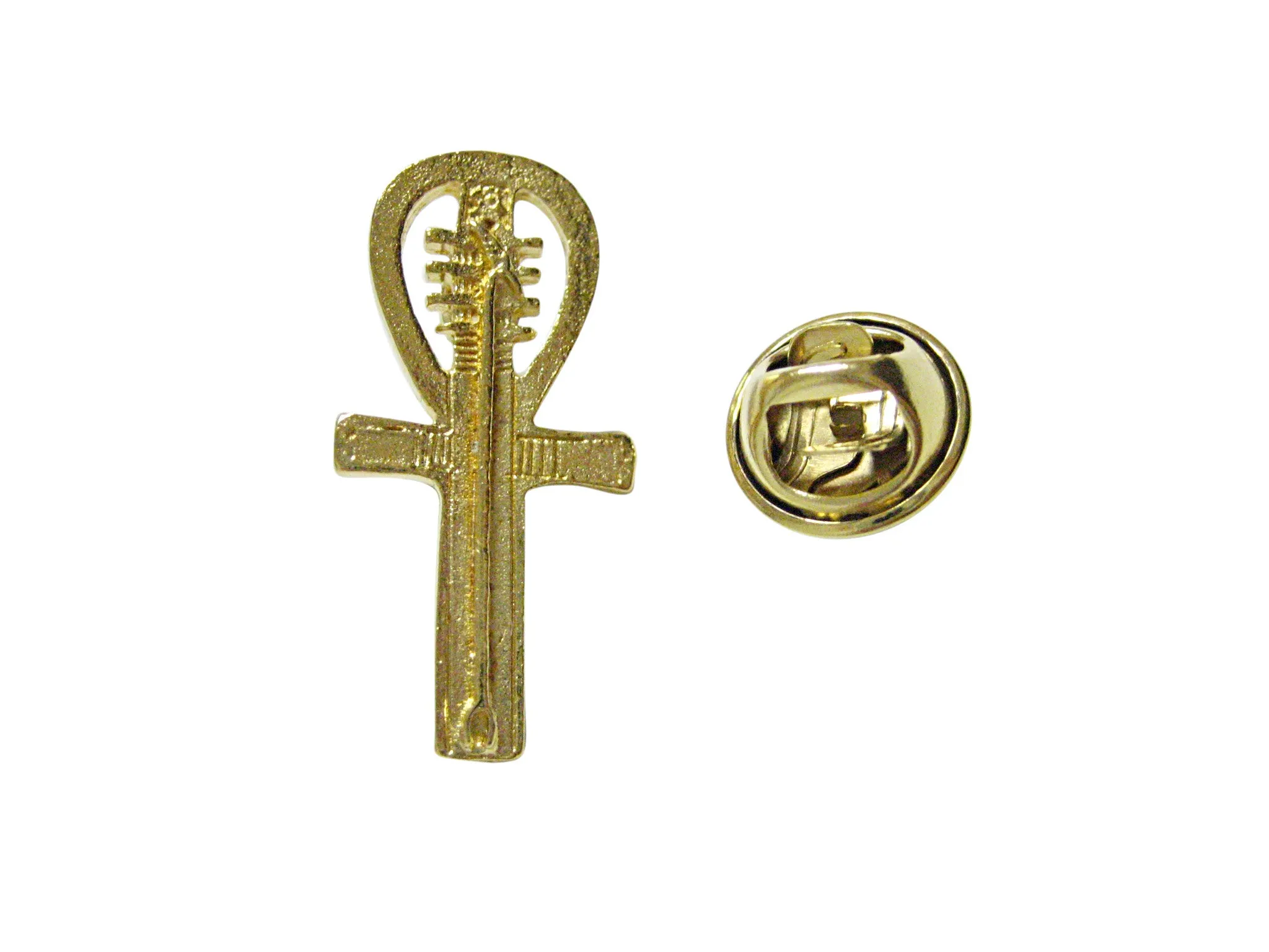 Gold Toned Egyption Ankh Lapel Pin