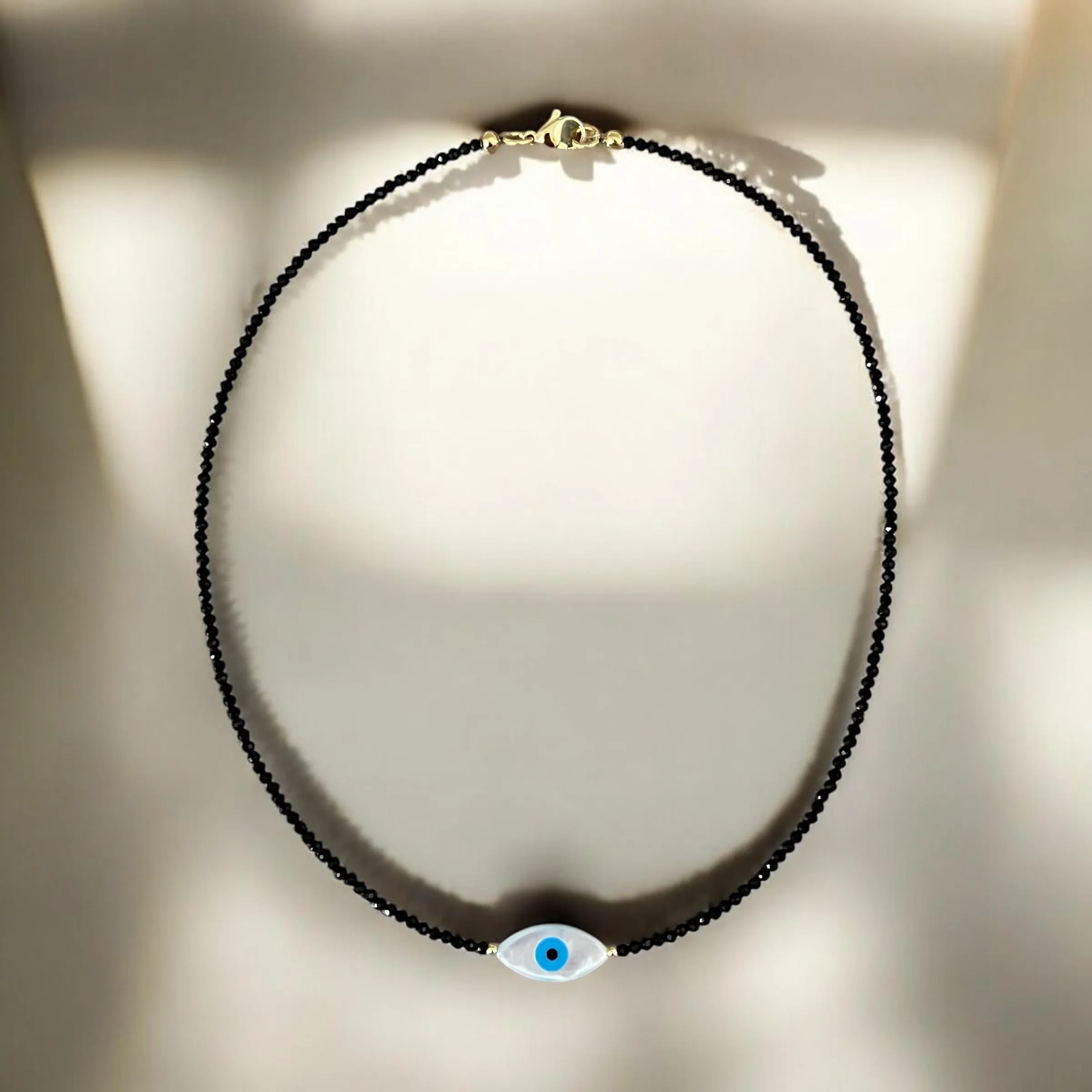 Good Fortune Charm Black Spinel Gemstone Necklaces