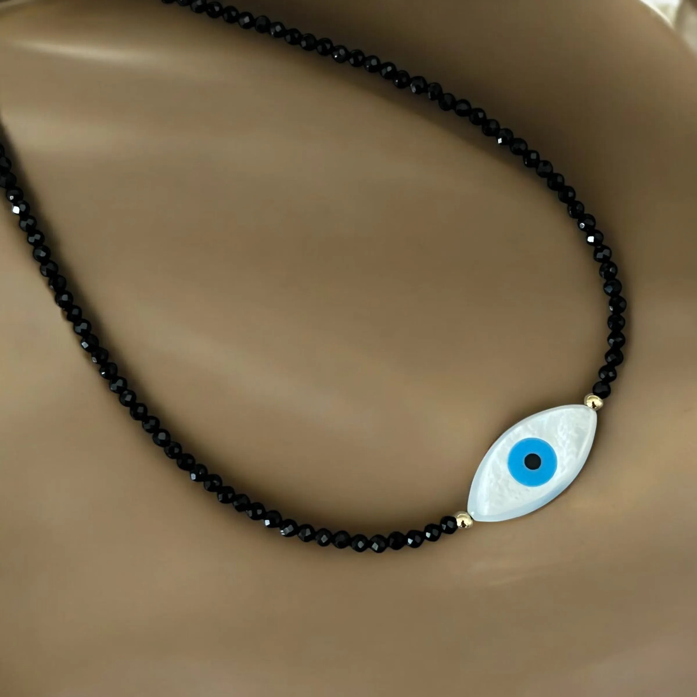 Good Fortune Charm Black Spinel Gemstone Necklaces