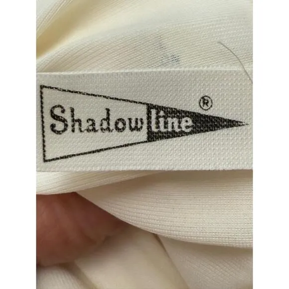 Gorgeous Vintage Shadowline Ivory Lace-Trim Vintage Nightgown Sleeveless Robe S