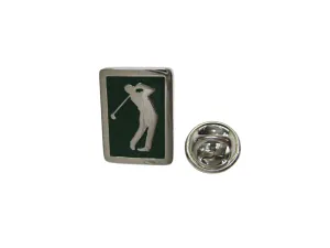 Green Golf Pendant Lapel Pin