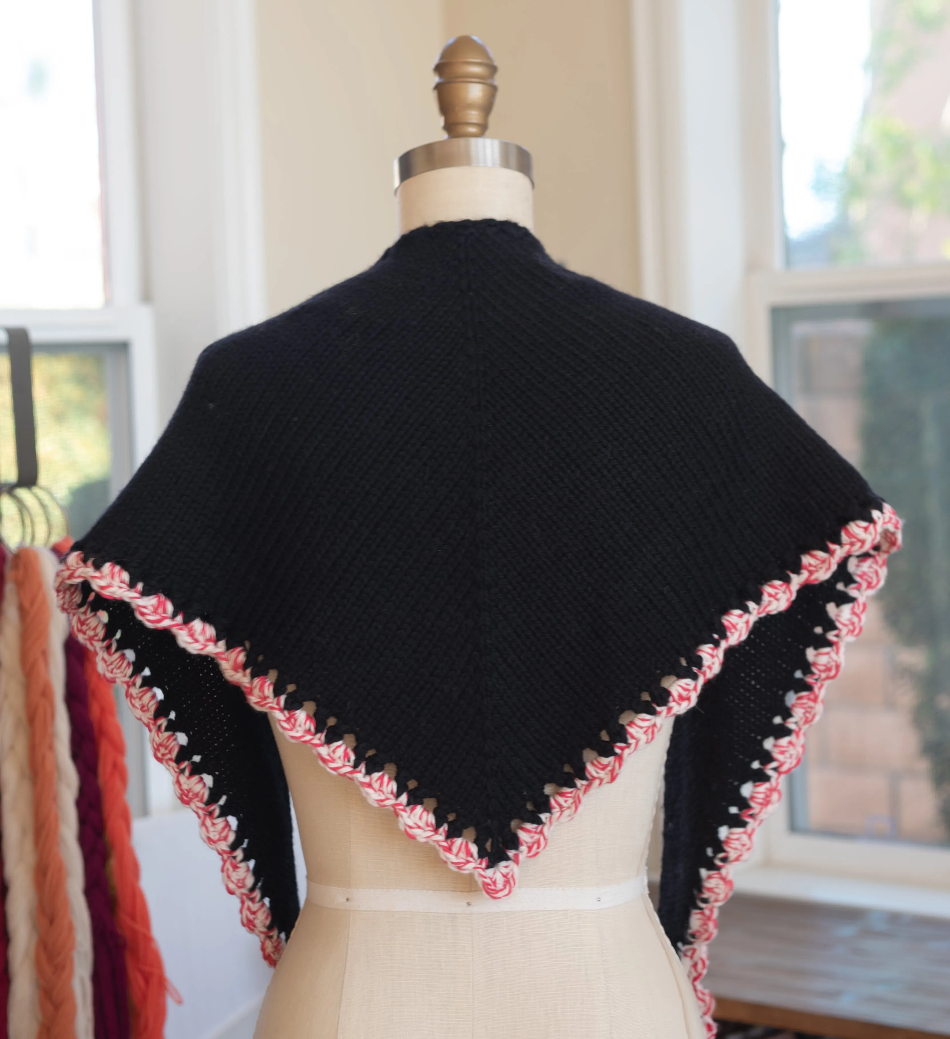 Gumdrop Kerchief with Crochet Trim Knitting Kit