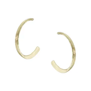 Hammered Hoop Post Earring