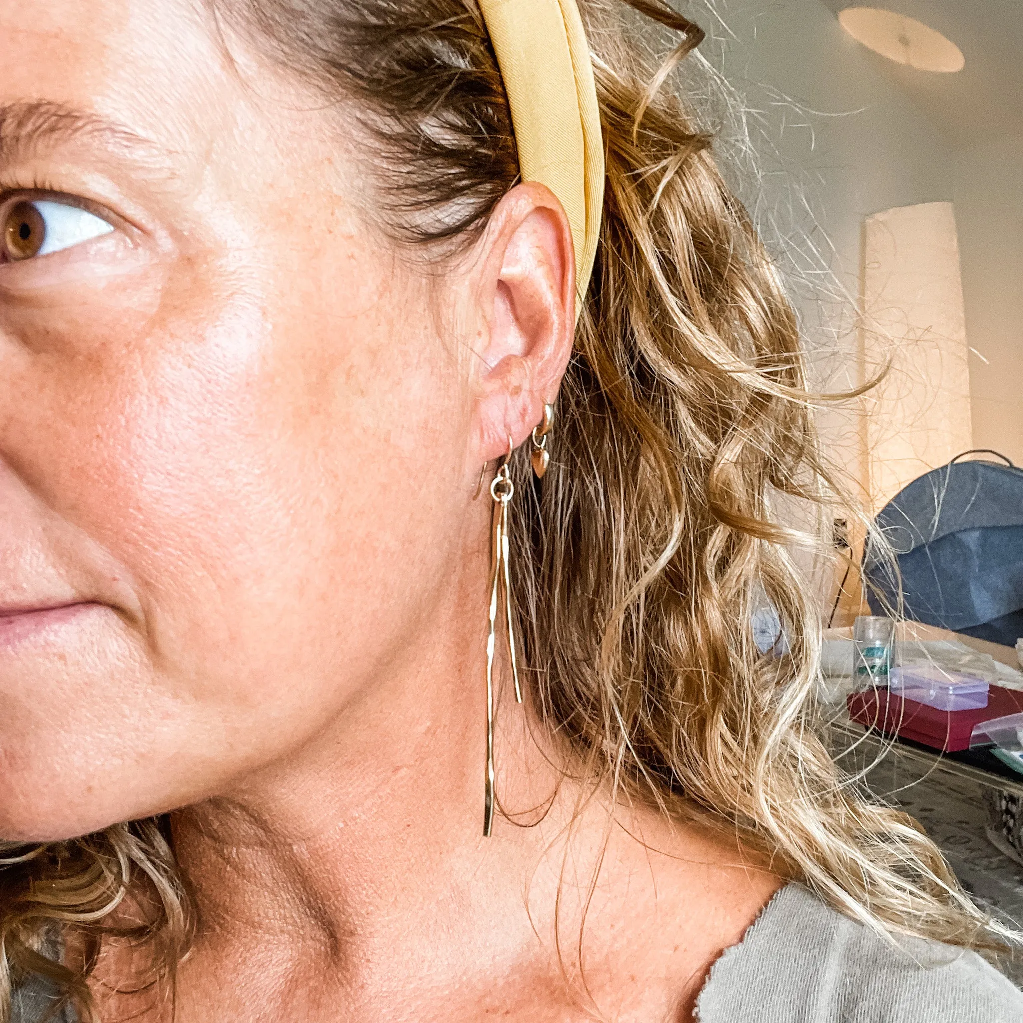 Hammered Sticks Earrings
