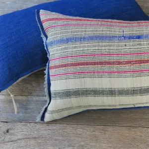 handmade linen stripe - one of a kind pillow