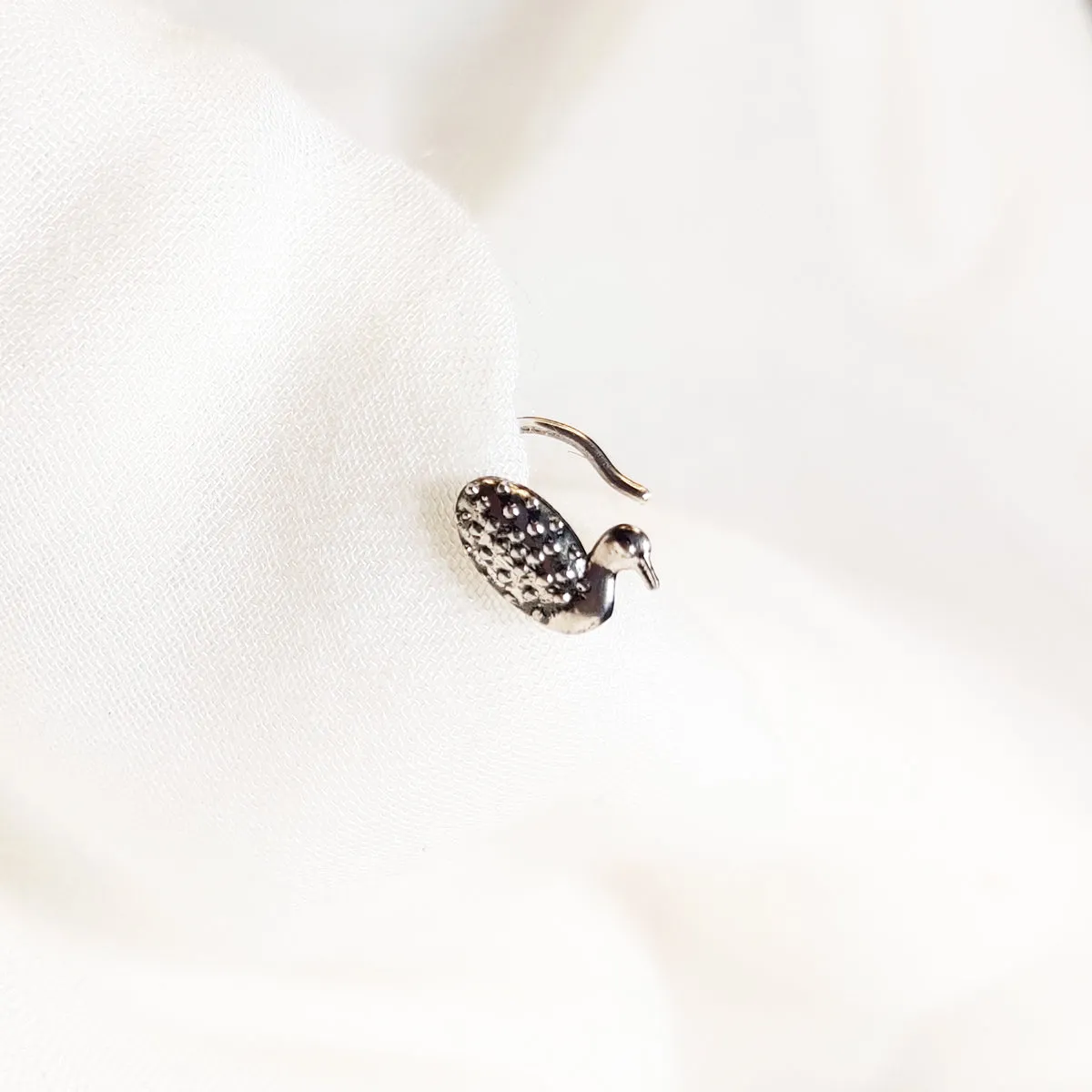 Hans Silver Nose Pin - Pierced by MOHA