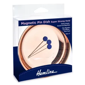 Hemline Magnetic Pin Dish: 10cm: Rose Gold