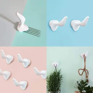 HOTLISTOR Reusable Multipurpose Bird Cubicle Wall Hooks Clips Decorative Pin Stick Hooks Office Partition Panel Hanger Cubicle Accessories pins (6-Bird Hooks)