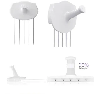 HOTLISTOR Reusable Multipurpose Wall Hook White 5PCS 10PCS Decorative Pin Stick Hooks Office Partition Panel Hanger Home Kitchen (10 - Hooks)