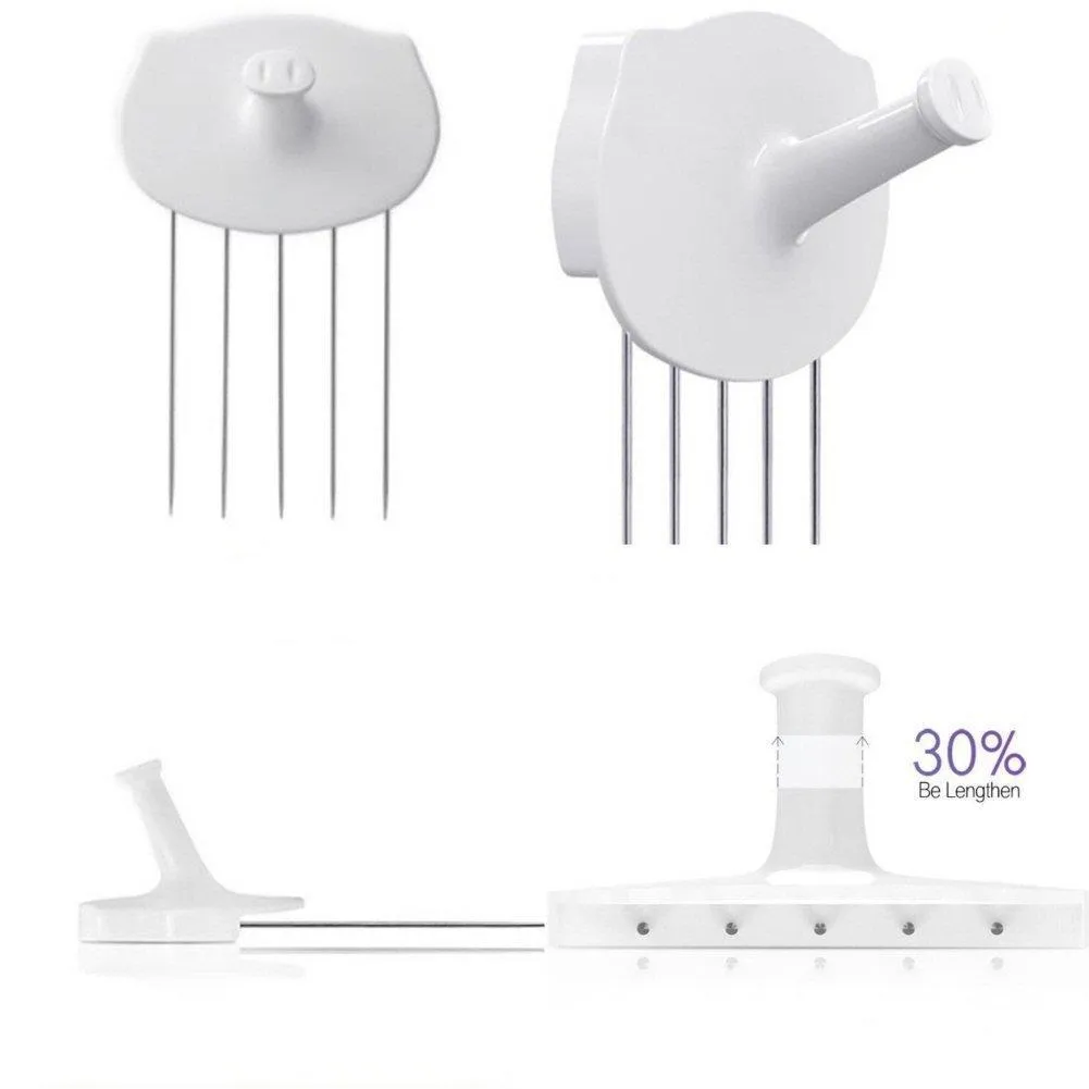 HOTLISTOR Reusable Multipurpose Wall Hook White 5PCS 10PCS Decorative Pin Stick Hooks Office Partition Panel Hanger Home Kitchen (10 - Hooks)