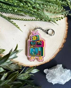 I Love Horror Movies Keychain