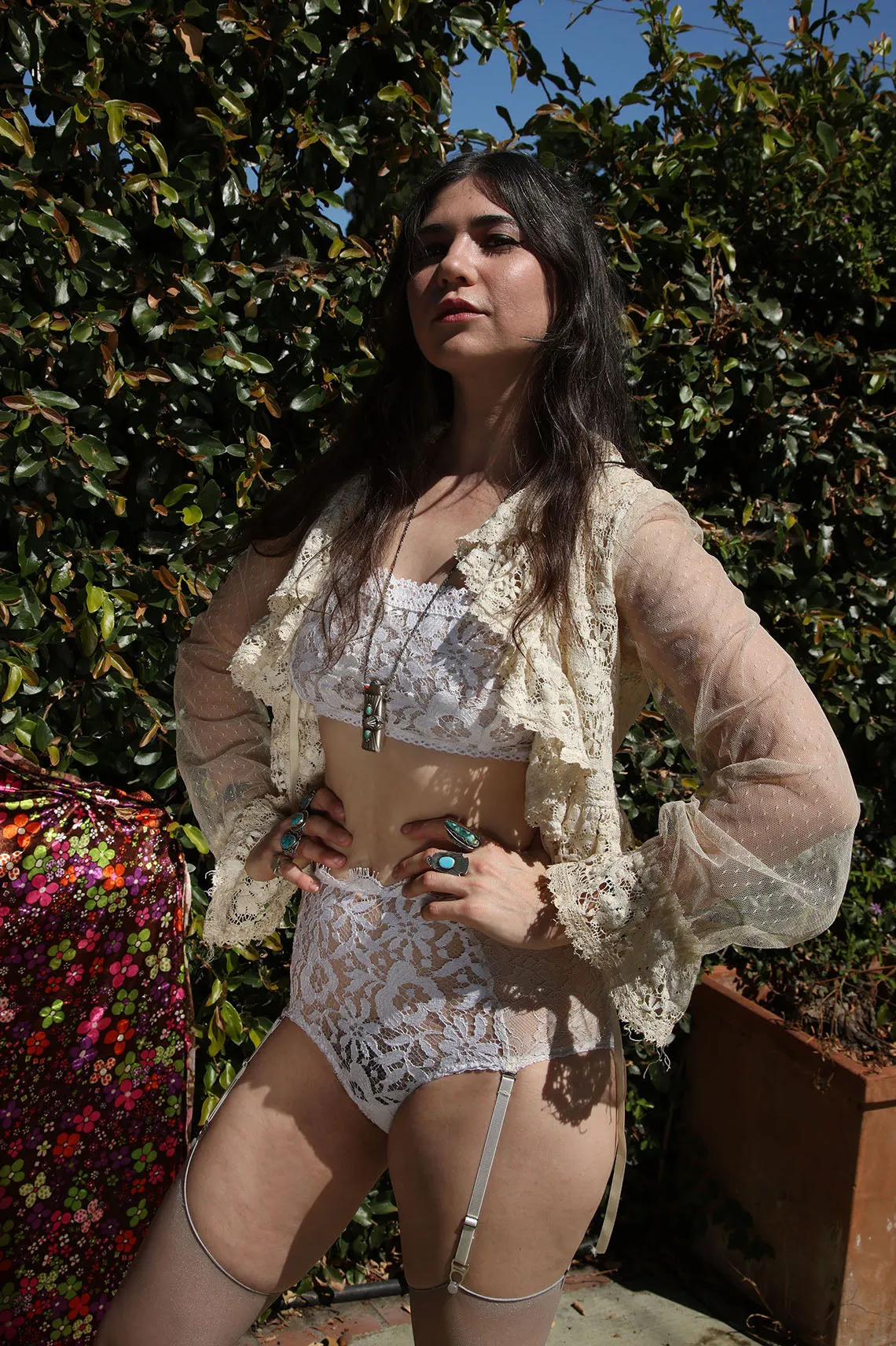 In Heroes We Trust x Clare Bare Cardamine Lace Up Top