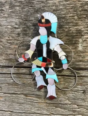 Inlay Hoop Dancer Pin/Pendant