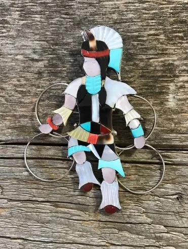 Inlay Hoop Dancer Pin/Pendant
